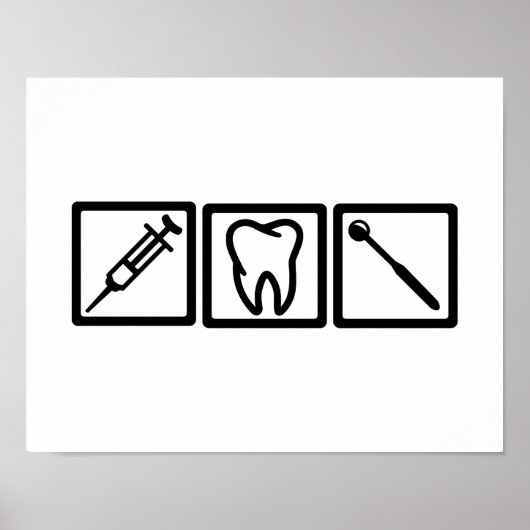 Symbole für Zahnärzte Poster (Vorne)