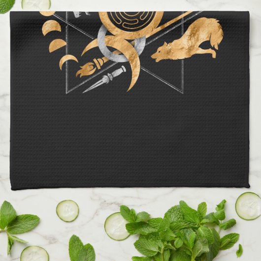 Symbole Geschirrtuch (Gefaltet)