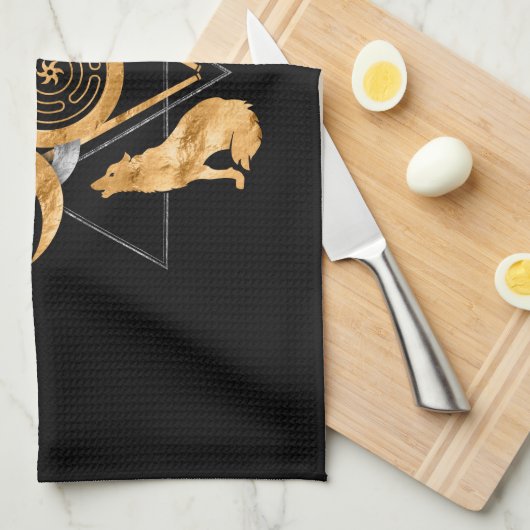 Symbole Geschirrtuch (Viertel Falte)