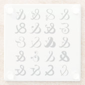 Symbole Glasuntersetzer (Rückseite)