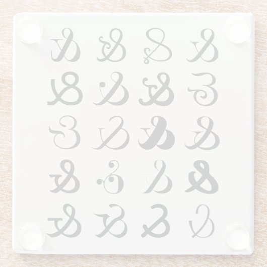 Symbole Glasuntersetzer (Rückseite)