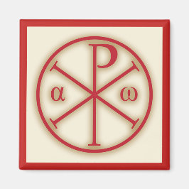 Symbole Jesu Christi: Chi-Rho, Alpha und Omega Magnet