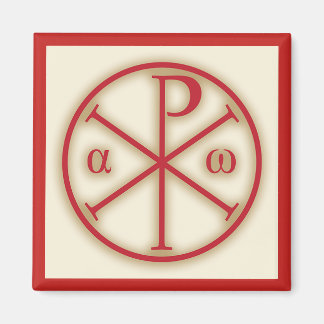 Symbole Jesu Christi: Chi-Rho, Alpha und Omega Magnet
