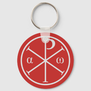 Symbole Jesu Christi: Chi-Rho, Alpha und Omega Schlüsselanhänger