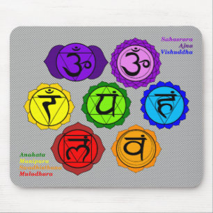 SYMBOLE MOUSEPAD. DES YOGA-REIKI SIEBEN CHAKRA MOUSEPAD