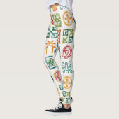 Symbole Nahtlose Muster Leggings (Links)