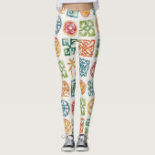 Symbole Nahtlose Muster Leggings (Vorderseite)