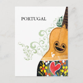 Symbole Portugals - Portugiesische Gitarre Postkarte