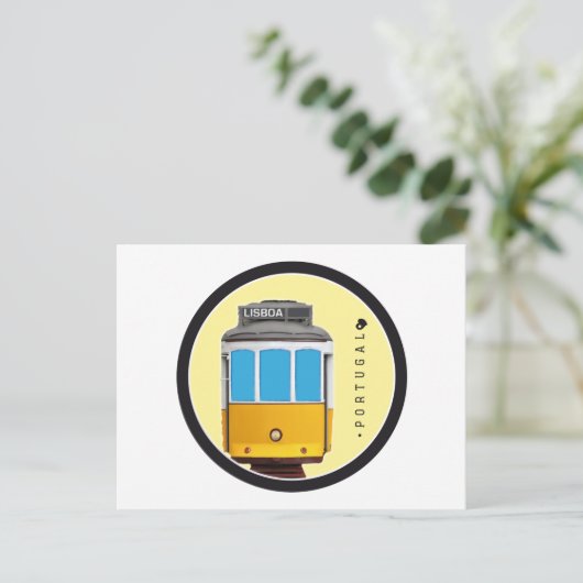 Symbole Portugals - Straßenbahn von Lissabon Postkarte (Stehend Vorderseite)