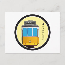 Symbole Portugals - Straßenbahn von Lissabon Postkarte