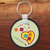 Symbole Portugals - Valentinskarf Schlüsselanhänger (Vorderseite)