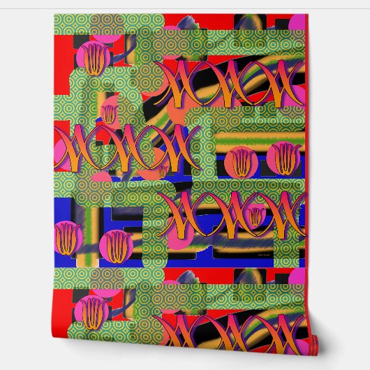 Symbole und Flora Tapete (Abrollen)