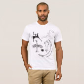Symbole und T - Shirt tierischer Petroglyphen (Vorne ganz)