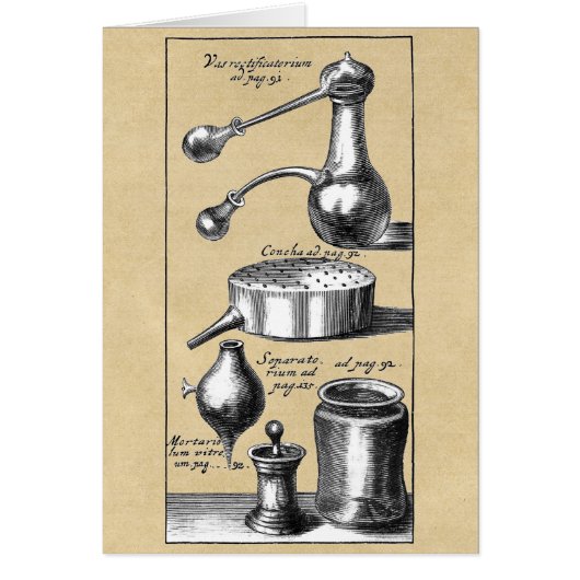 Symbole und Werkzeuge der Alchemy Note Card (Vorne)
