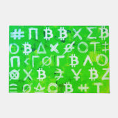 Symbole von Bitcoin (Heller Gewinn Grün - 1) Fußmatte (Vorderseite)