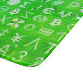 Symbole von Bitcoin (Heller Gewinn Grün - 4) Schneidebrett (Ecke)