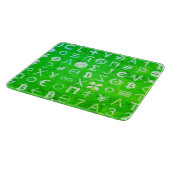 Symbole von Bitcoin (Heller Gewinn Grün - 4) Schneidebrett (Ecke)