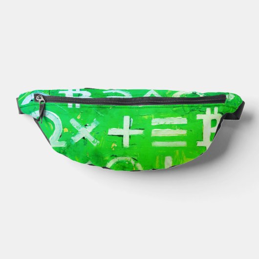 Symbole von Bitcoin (Heller Gewinn Grün - 5) Bauchtasche (Ablage )