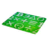 Symbole von Bitcoin (Heller Gewinn Grün - 5) Schneidebrett (Ecke)
