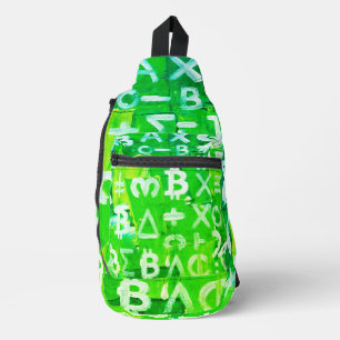 Symbole von Bitcoin (Heller Gewinn Grün - 6) Crossbody Bag