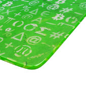 Symbole von Bitcoin (Heller Gewinn Grün - 8) Schneidebrett (Ecke)