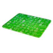Symbole von Bitcoin (Heller Gewinn Grün - 8) Schneidebrett (Ecke)