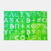 Symbole von Bitcoin (Heller Profit Grün - 2) Fußmatte (Vorderseite)