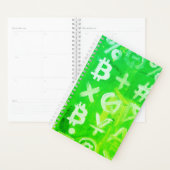 Symbole von Bitcoin (Heller Profit Grün - 2) Planer (Anzeige)