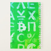 Symbole von Bitcoin (Heller Profit Grün - 2) Planer (Rückseite)