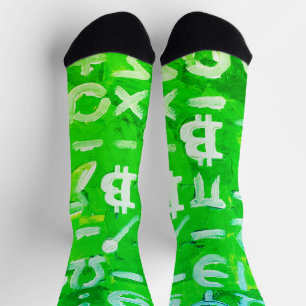 Symbole von Bitcoin (heller Profit Grün - 3) Socken