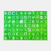 Symbole von Bitcoin (Heller Profit Grün - 4) Fußmatte (Vorderseite)