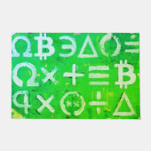 Symbole von Bitcoin (Heller Profit Grün - 5) Fußmatte (Vorderseite)