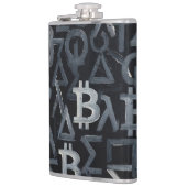 Symbole von Bitcoin (Stil: 12) Flachmann (Links)