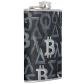 Symbole von Bitcoin (Stil: 12) Flachmann (Rechts)
