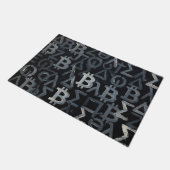 Symbole von Bitcoin (Stil: 12) Fußmatte (Schrägansicht)