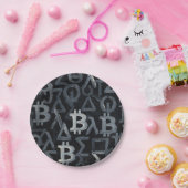 Symbole von Bitcoin (Stil: 12) Pappteller (Party)