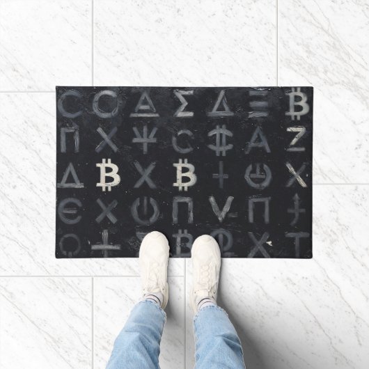 Symbole von Bitcoin (Stil: 13) Fußmatte (Indoor)