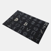 Symbole von Bitcoin (Stil: 13) Fußmatte (Schrägansicht)