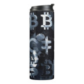 Symbole von Bitcoin (Stil: 2) Thermosbecher (Nach links gedreht)