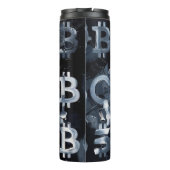 Symbole von Bitcoin (Stil: 2) Thermosbecher (Rückseite)