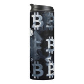 Symbole von Bitcoin (Stil: 2) Thermosbecher (Nach rechts gedreht)