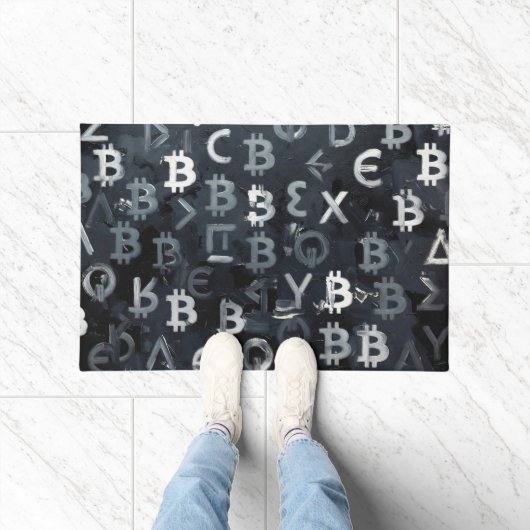 Symbole von Bitcoin (Stil: 7) Fußmatte (Indoor)