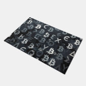 Symbole von Bitcoin (Stil: 7) Fußmatte (Schrägansicht)