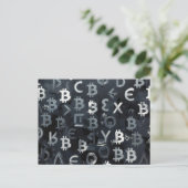 Symbole von Bitcoin (Stil: 7) Postkarte (Stehend Vorderseite)