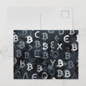 Symbole von Bitcoin (Stil: 7) Postkarte (Vorne/Hinten)