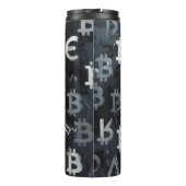 Symbole von Bitcoin (Stil: 7) Thermosbecher (Rückseite)