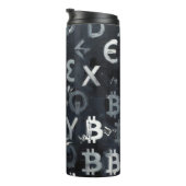 Symbole von Bitcoin (Stil: 7) Thermosbecher (Nach rechts gedreht)
