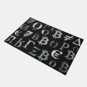 Symbole von Bitcoin (Stil: 8) Fußmatte (Schrägansicht)