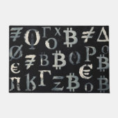 Symbole von Bitcoin (Stil: 8) Fußmatte (Vorderseite)