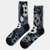 Symbole von Bitcoin (Stil: A) Socken (Linkes Detail)